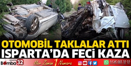 Otomobil taklalar attı