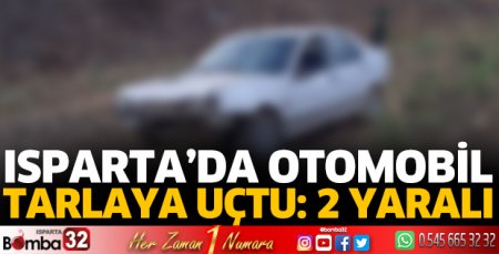Otomobil tarlaya uçtu