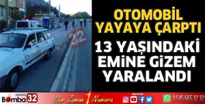 Otomobil yayaya çarptı
