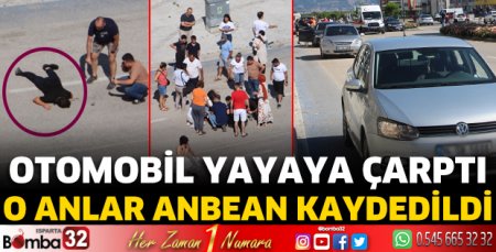 Otomobil yayaya çarptı