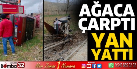 Otomobil yoldan çıktı sürücüsü yaralandı