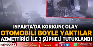 Otomobili ateşe verip, kaçtılar 