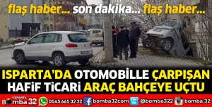 Otomobille hafif ticari araç çarpıştı