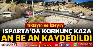 Otomobille minibüsün kaza anı kamerada