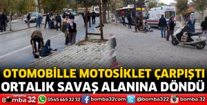 OTOMOBİLLE MOTOSİKLET ÇARPIŞTI