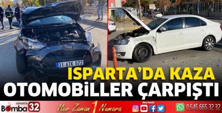 Otomobiller çapıştı