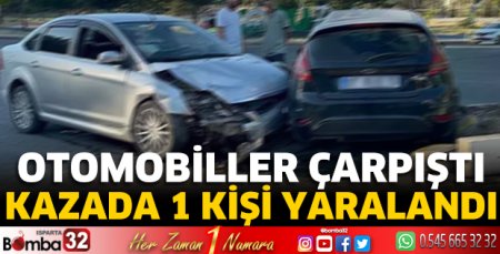 Otomobiller çarpıştı 