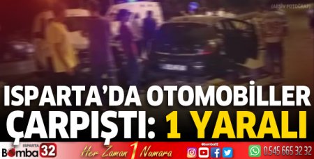 Otomobiller çarpıştı: 1 yaralı