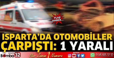Otomobiller çarpıştı 1 yaralı