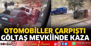 Otomobiller çarpıştı