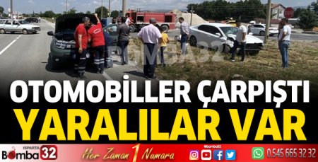 Otomobiller çarpıştı