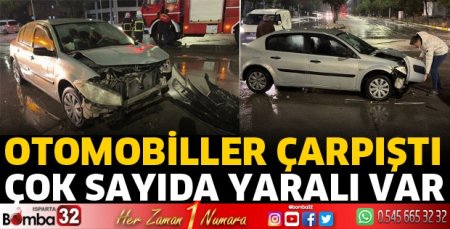 Otomobiller çarpıştı çok sayıda yaralı var