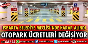 OTOPARK ÜCRETLERİ DEĞİŞİYOR