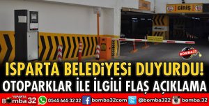 OTOPARKLAR SOKAĞA ÇIKMA SÜRECİNCE HİZMETE KAPALI