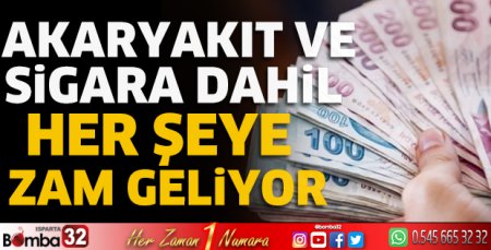 ÖTV artışıyla birlikte yarın zam yağmuru yaşanacak