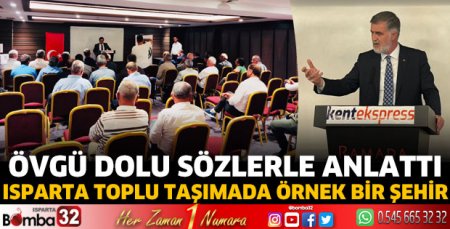 Övgü dolu sözlerle anlattı