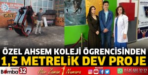 Özel Ahsem Koleji öğrencisinden proje