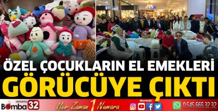 Özel çocukların el emeği ürünleri görücüye çıktı 