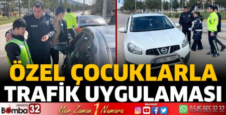 Özel çocuklarla trafik uygulaması
