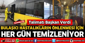 ÖZEL HALK OTOBÜSLERİ HER GÜN TEMİZLENİYOR