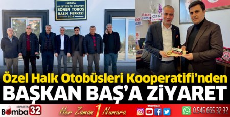 Özel Halk Otobüsleri Kooperatifi’nden Başkan Baş’a ziyaret