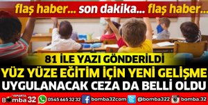 ÖZEL OKULLARDA YÜZ YÜZE EĞİTİM İÇİN YENİ GELİŞME
