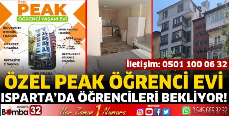 ÖZEL PEAK Öğrenci Evi Isparta’da öğrencileri bekliyor!