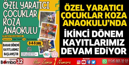 Özel Yaratıcı Çocuklar Koza Anaokulu'nda kayıtlar devam ediyor