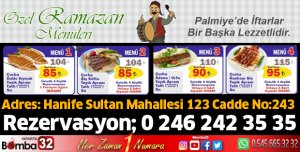 Palmiye'de özel iftar menüsü