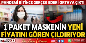 Pandemi bitince gerçek ederi ortaya çıktı! 1 paket maskenin yeni fiyatını gören çıldırıyor