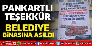 PANKARTLI TEŞEKKÜR