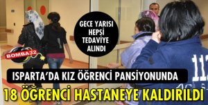 PANSİYONDA KALAN ÖĞRENCİLER RAHATSIZLANDI