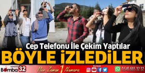 Parçalı güneş tutulması gözlemlendi