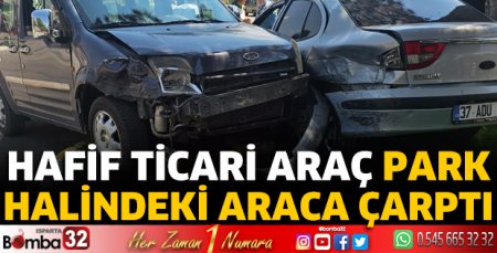 Park halindeki araca çarptı