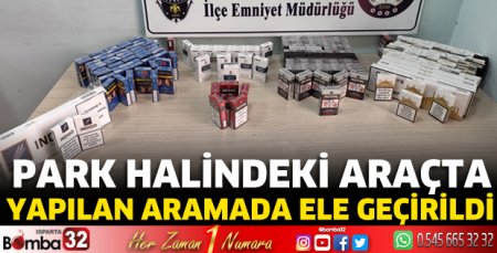 Park halindeki araçta yapılan aramada ele geçirildi