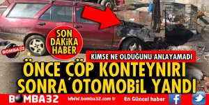 PARK HALİNDEKİ OTOMOBİL ALEV ALDI