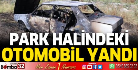 Park halindeki otomobil yandı