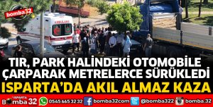 PARK HALİNDEKİ OTOMOBİLE ÇARPTIKTAN SONRA SÜRÜKLEDİ