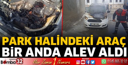 Park halindeyken aniden alev aldı 