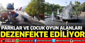 PARKLAR VE ÇOCUK OYUN ALANLARI DEZENFEKSİYON EDİLİYOR