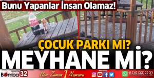 Parkta alem yapıp, öylece bırakıp gittiler