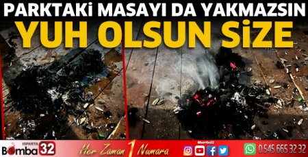 Parktaki masayı da yakmazsın 
