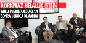 PARTİYE GELDİ HELALLİK İSTEDİ