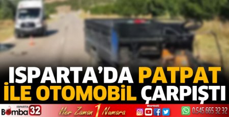 Patpatla otomobil çarpıştı 1 yaralı 