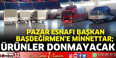 Pazar esnafı başkana minnettar 