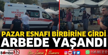 Pazar esnafı birbirine girdi