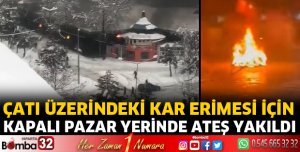 Pazar yerlerinde lastik yakıldı
