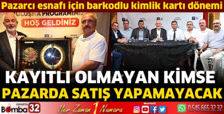 Pazarcı esnafı için barkodlu kimlik kartı dönemi