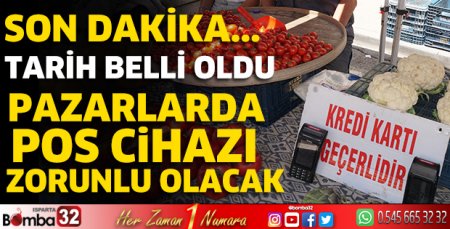 Pazarlarda pos cihazı zorunlu olacak