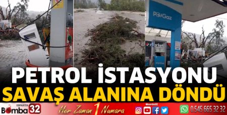 Petrol istasyonu savaş alanına döndü